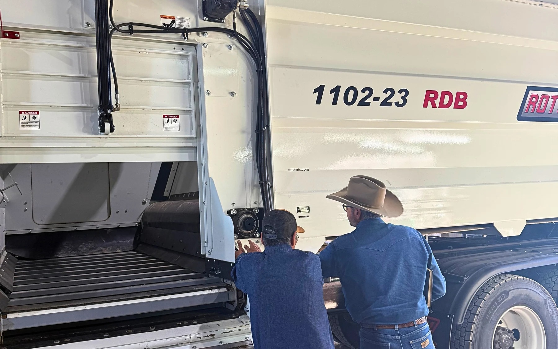 BJM service team inspecting equipment in the shop